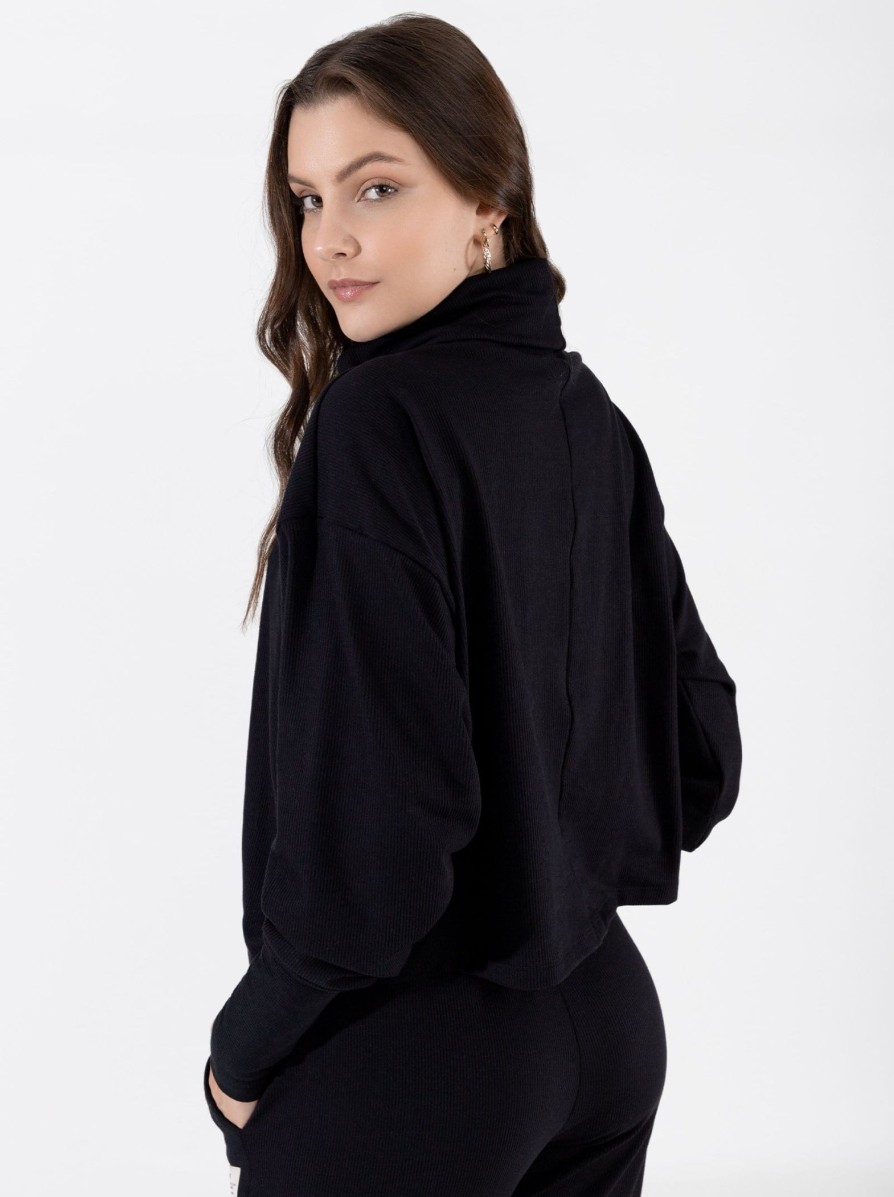 Clothing ONEONE SWIMWEAR Pullovers | Pullover Obsidian - Final Sale