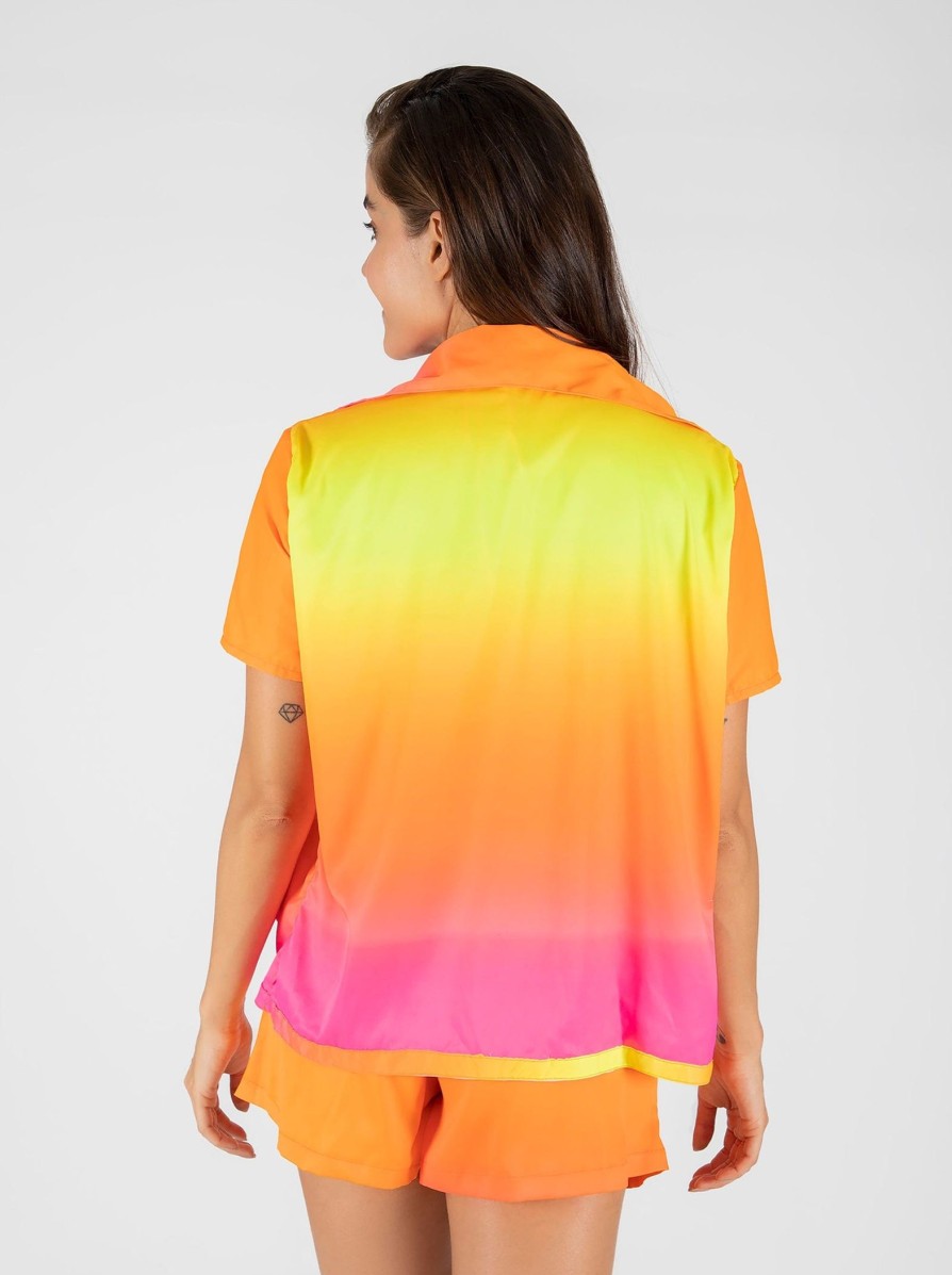 Clothing ONEONE SWIMWEAR Shirts | Nina Shirt Orange Gradient - Final Sale